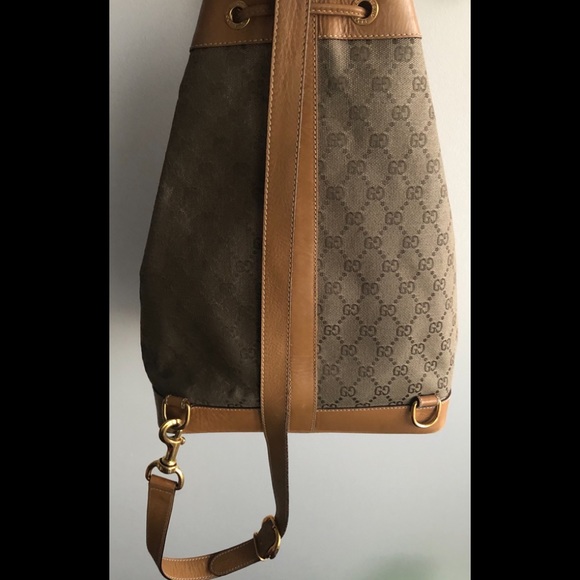 ON HOLD - Gucci Slingback Canvas & leather Bag - Picture 2 of 8